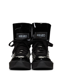 Kenzo Black Patent Alaska Boots