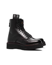R13 Black Single Stack 40 Leather Boots
