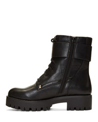 Versace Jeans Couture Black Vjc Combat Boots