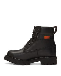 Heron Preston Black Worker Boots