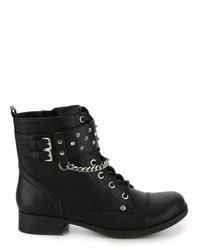 G by Guess Braxton Combat Boot  Black