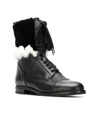 Manolo Blahnik Campcha Fur Military Boots
