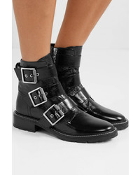 Rag & Bone Cannon D Glossed Leather Ankle Boots