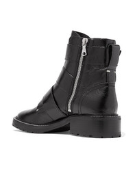 Rag & Bone Cannon D Glossed Leather Ankle Boots