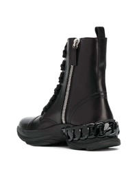 Casadei Chain Link Lace Up Boots