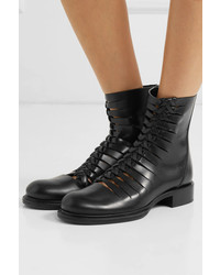 Ann Demeulemeester Cutout Leather Ankle Boots