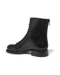 Ann Demeulemeester Cutout Leather Ankle Boots