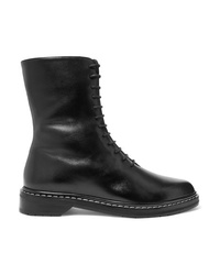 The Row Fara Leather Ankle Boots