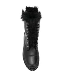 Baldinini Fur Lined Combat Boots