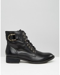 Aldo Germanie Flat Lace Up Leather Ankle Boots