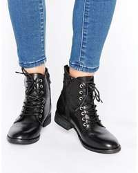 Aldo Germanie Flat Lace Up Leather Ankle Boots