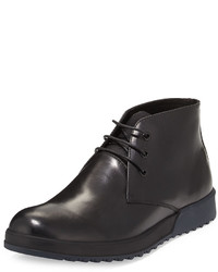 Kenneth Cole Have No Fear Leather Lace Up Boot Black