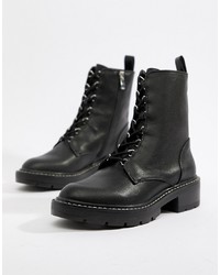 Pull&Bear Lace Front Cleated Sole Hiker Boot