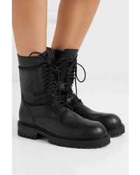 Ann Demeulemeester Lace Up Leather Ankle Boots