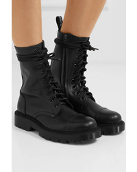 Vetements Lace Up Leather Ankle Boots