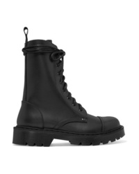 Vetements Lace Up Leather Ankle Boots