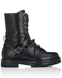 Valentino Leather Combat Boots