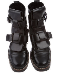 Marni Leather Round Toe Ankle Boots