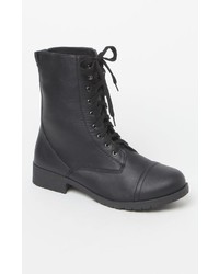 Nyla Shoe Faux Leather Combat Boots