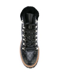Le Silla Quilted Lace Up Ankle Boots