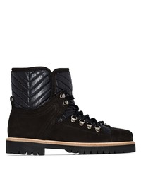 Ganni Quilted Panel Hiking Boots