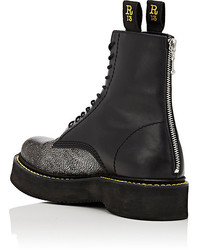 R 13 R13 Single Stack Leather Ankle Boots