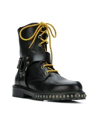 Pinko Stud Embellished Commando Boots