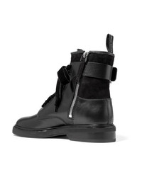 Roger Vivier Viv Rangers Crystal Ed Leather And Suede Ankle Boots