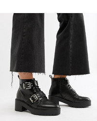 ASOS DESIGN Wide Fit Rouge Chunky Lace Up Boots