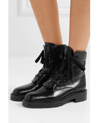 Saint Laurent William Glossed Leather Ankle Boots