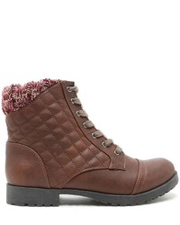 Qupid Wyatte Quilted Combat Boots