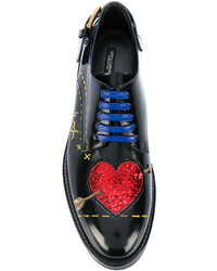 Dolce & Gabbana Heart Patch Lace Up Shoes