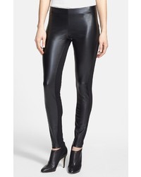 DKNY C Faux Leather Front Leggings