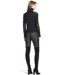St. John Collection Crop Nappa Leather Leggings