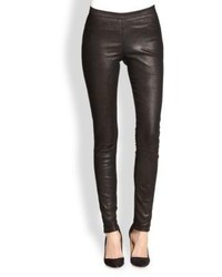 Saks Fifth Avenue Collection Second Skin Leather Leggings
