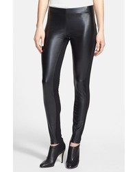 DKNYC Faux Leather Front Leggings