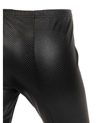 Es'givien Perforated Faux Leather Leggings