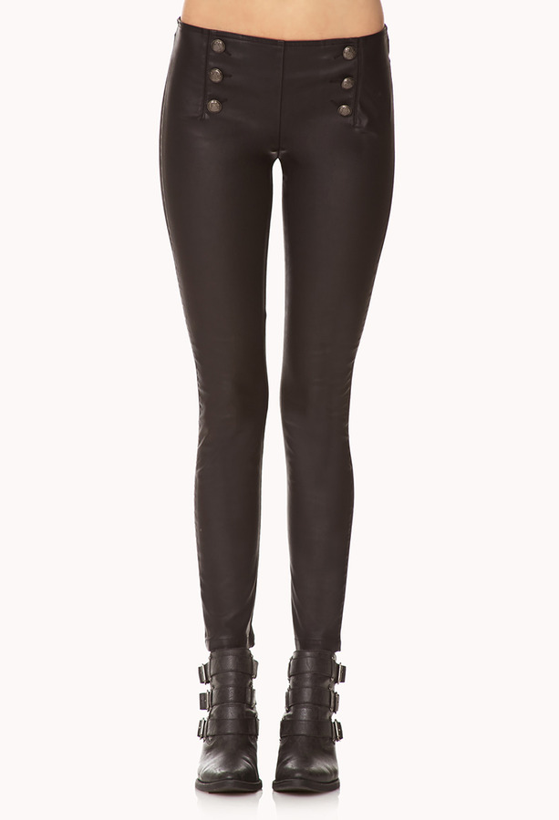 Forever 21 Faux Leather Sailor Leggings Where To Buy And How To Wear