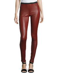 Neiman Marcus Leather Collection Stretch Leather Leggings