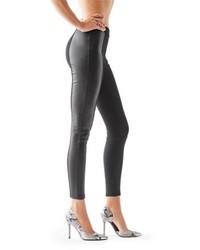 GUESS Mid Rise Faux Leather Panel Leggings