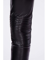 Missguided Premium Faux Leather Biker Leggings In Black, $70