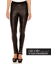 Nicole Miller Nicole By Nicole By Faux Leather Leggings