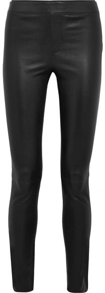 Helmut Lang Stretch Leather Leggings Black, $920 | NET-A-PORTER.COM ...