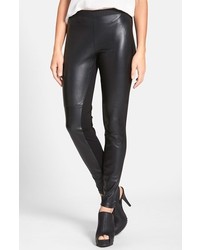 Eileen Fisher The Fisher Project Leather Front Leggings