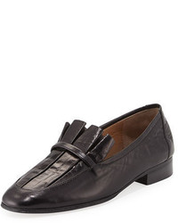 The Row Adam Pleated Leather Loafer