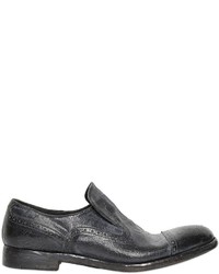 Alberto Fasciani Washed And Polished Leather Loafers