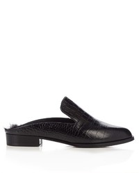 Robert Clergerie Alice Crocodile Effect Leather Slip On Loafers