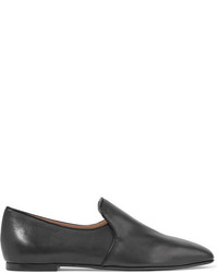The Row Alys Leather Loafers Black