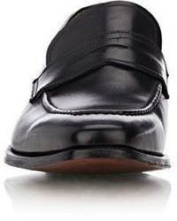 Barneys New York Apron Toe Penny Loafers Black Size 115
