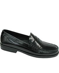 Bass Casell Black Leather Penny Loafers